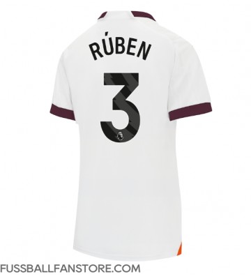 Manchester City Ruben Dias #3 Replik Auswärtstrikot Damen 2023-24 Kurzarm